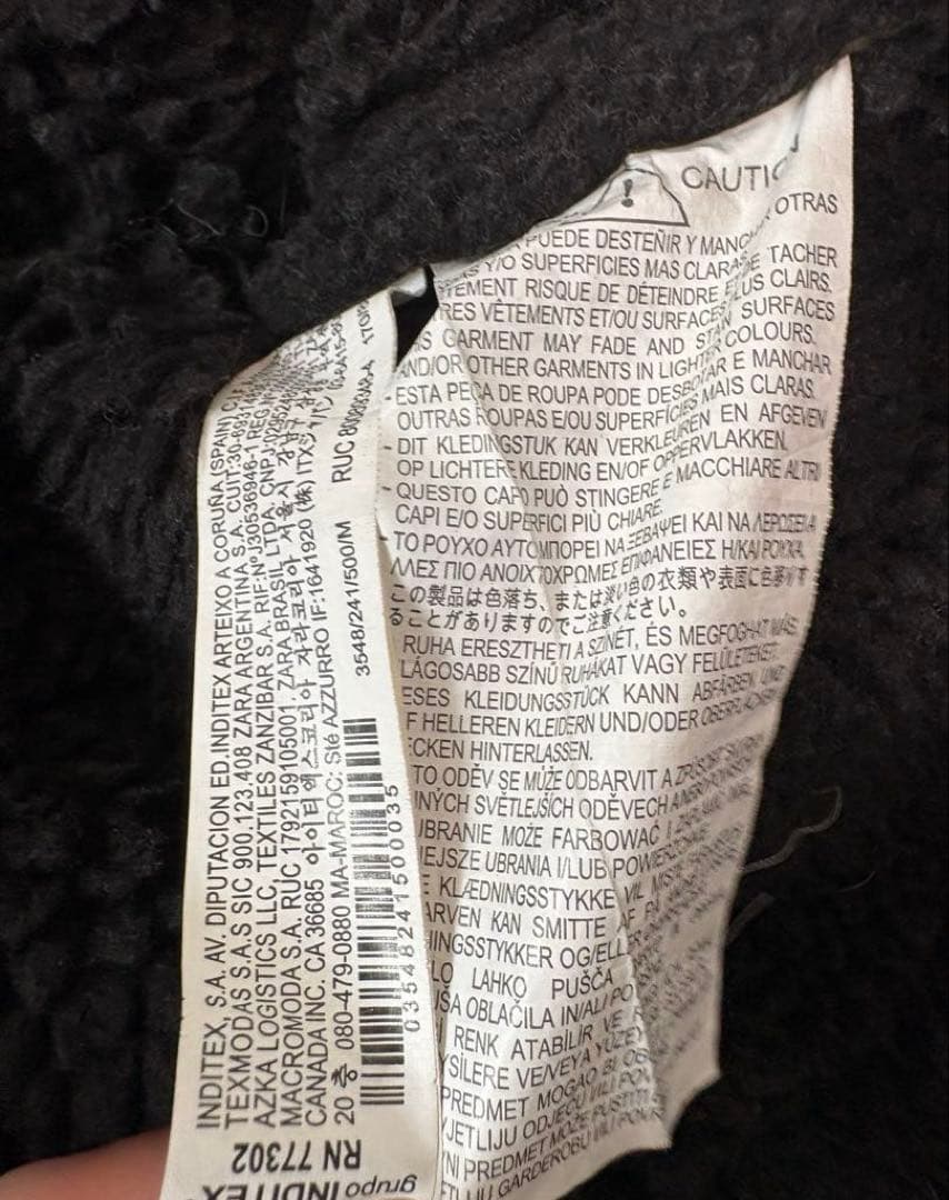 ZARA ザラ B-3 フライトジャケット フェイク ムートン カーキ グリーン ZARA ザラ B-3 フライトジャケット フェイク ムートン カーキ グリーン