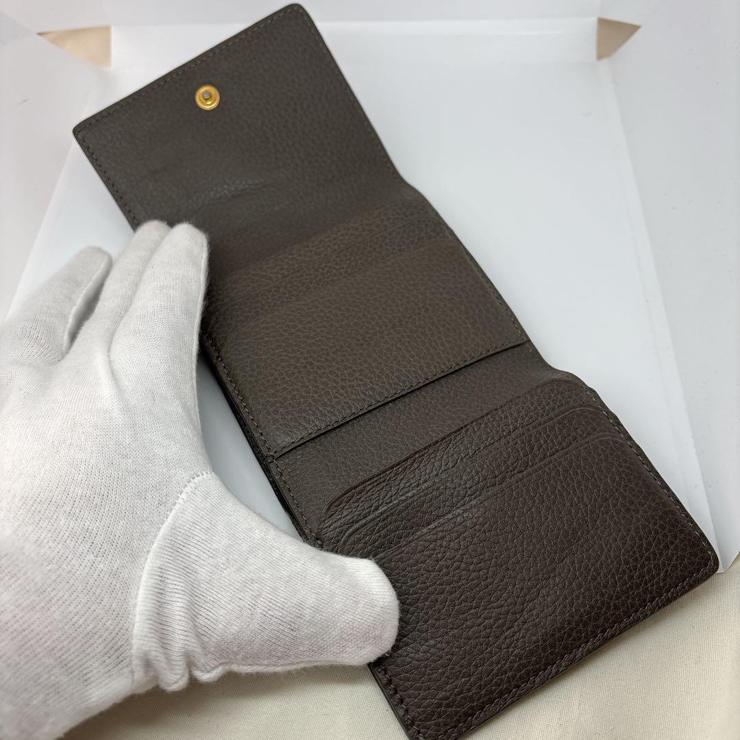 【美品】A.P.C. アーペーセー コンパクトウォレット 三つ折り財布 ロゴ
