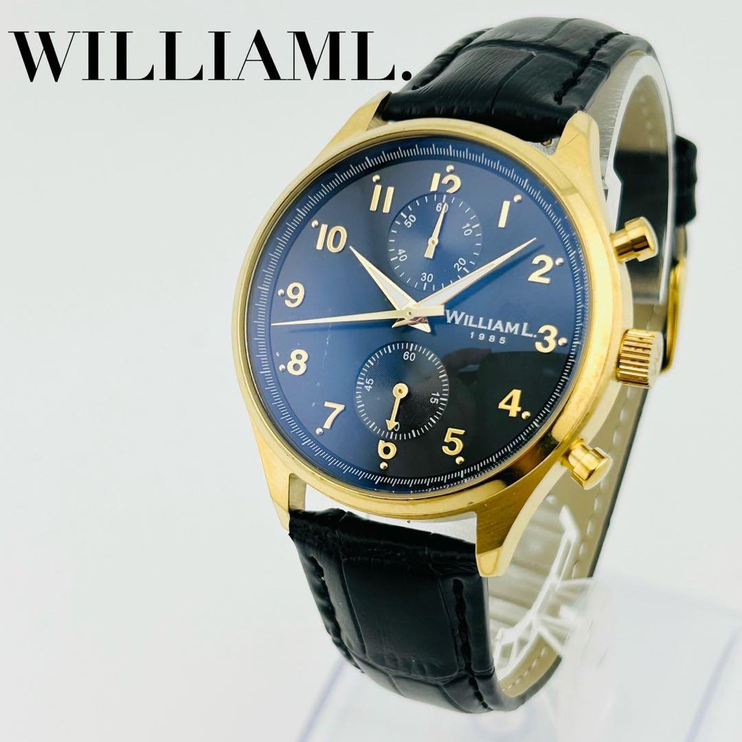 新品電池】2742 WILLIAM L. 1985 腕時計 クロノグラフ 金 - メルカリ 新品電池】2742 WILLIAM L. 1985 腕時計 クロノグラフ 金 - メルカリ