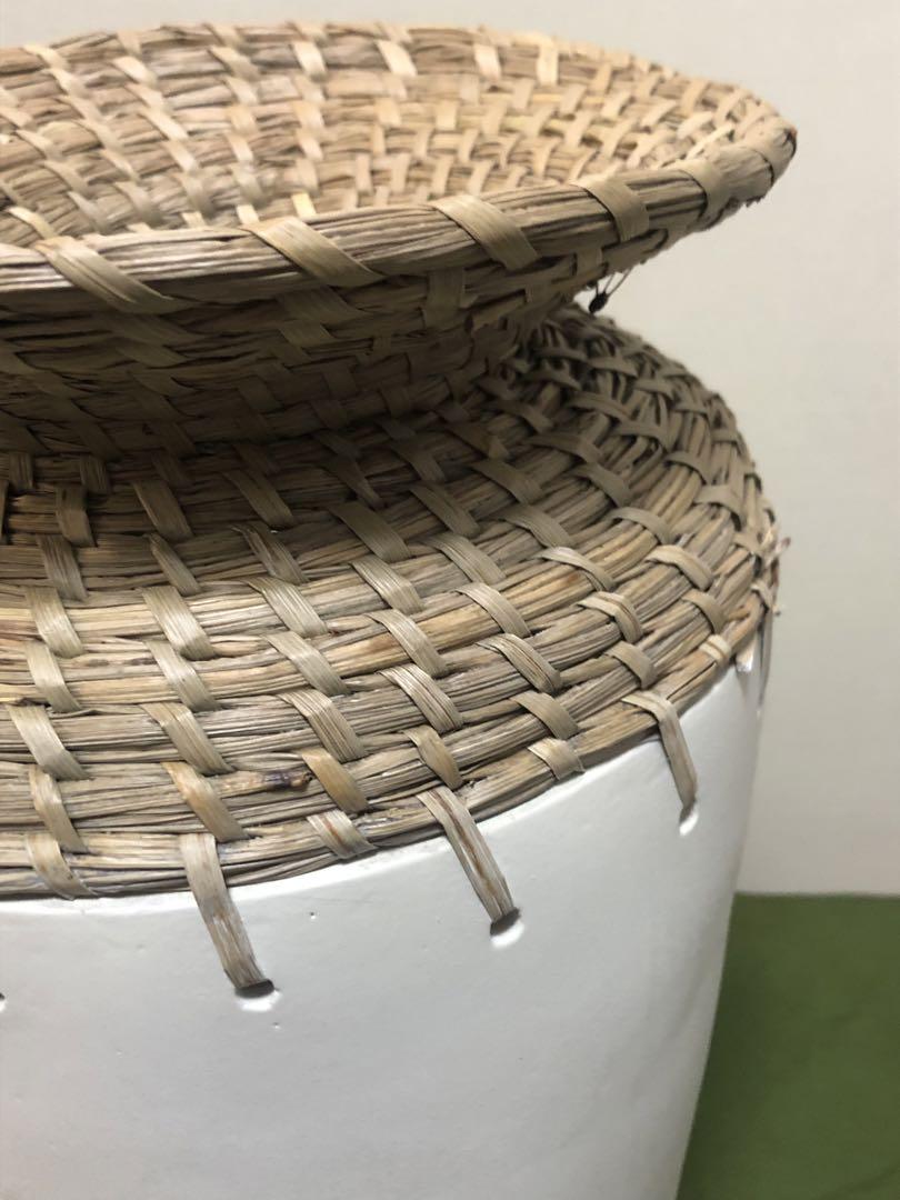テラコッタ フラワーベース アワーグラス　34㎝