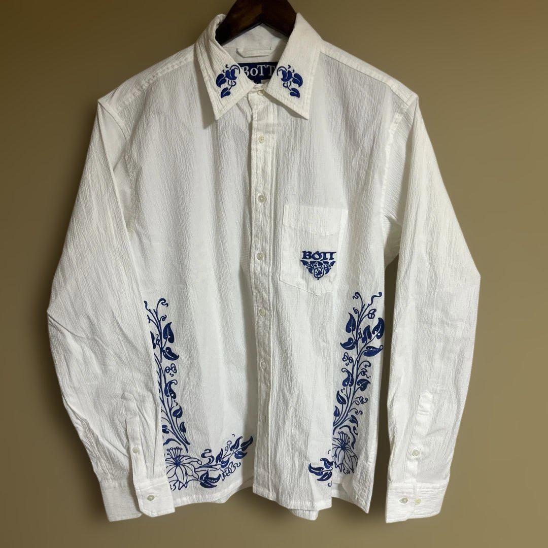 BOTT Embroidered Seersucker Shirt