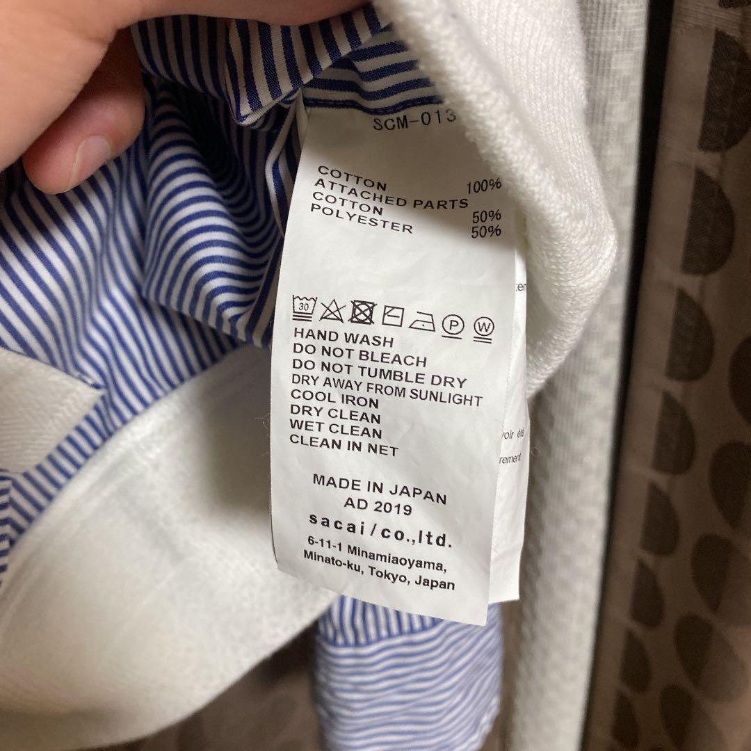 高い素材】 【売り切り価格】sacai ストライプシャツ シャツ - xn--kl 激安価格の sacai 長袖シャツ ストライプシャツ クレイジーパターン シャツ