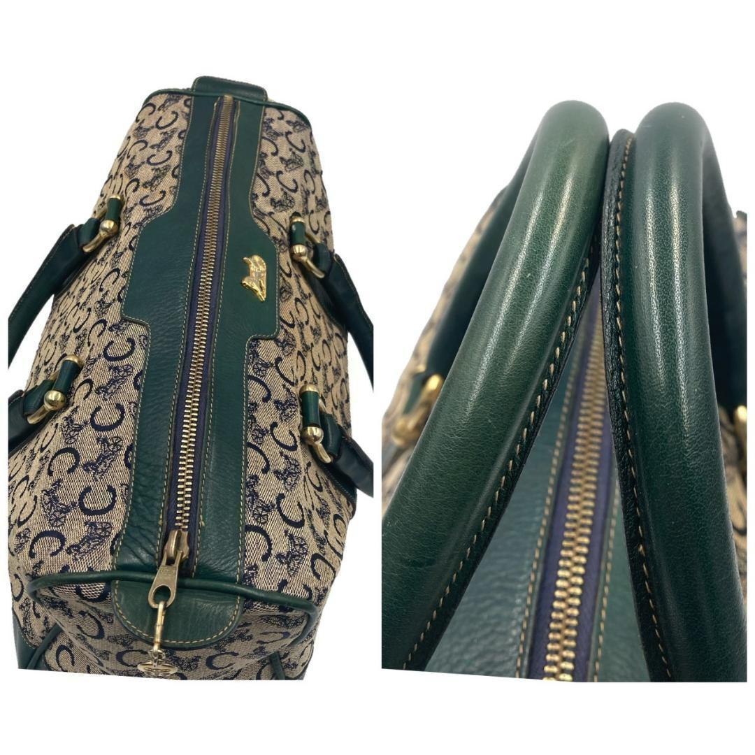 送料無料 いくらから ボストンバッグ ミニ セリーヌ CELINE 希少 Cマカダム 0528 馬車 バッグ