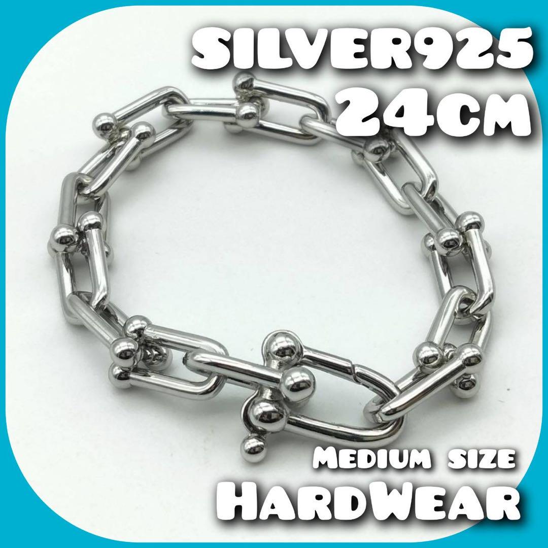 ハードウェア シルバー ブレスレット メンズ チェーン シルバー 925 レディ