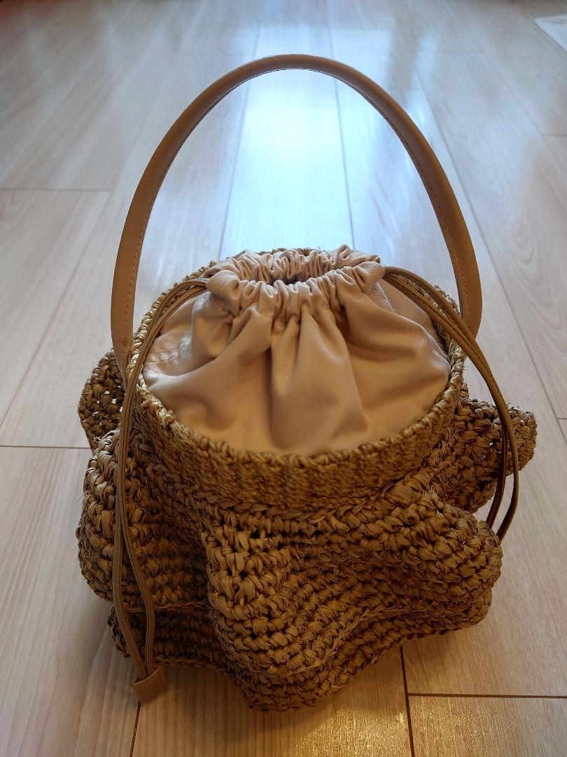COMBI ABACA フリル バスケットバッグ
