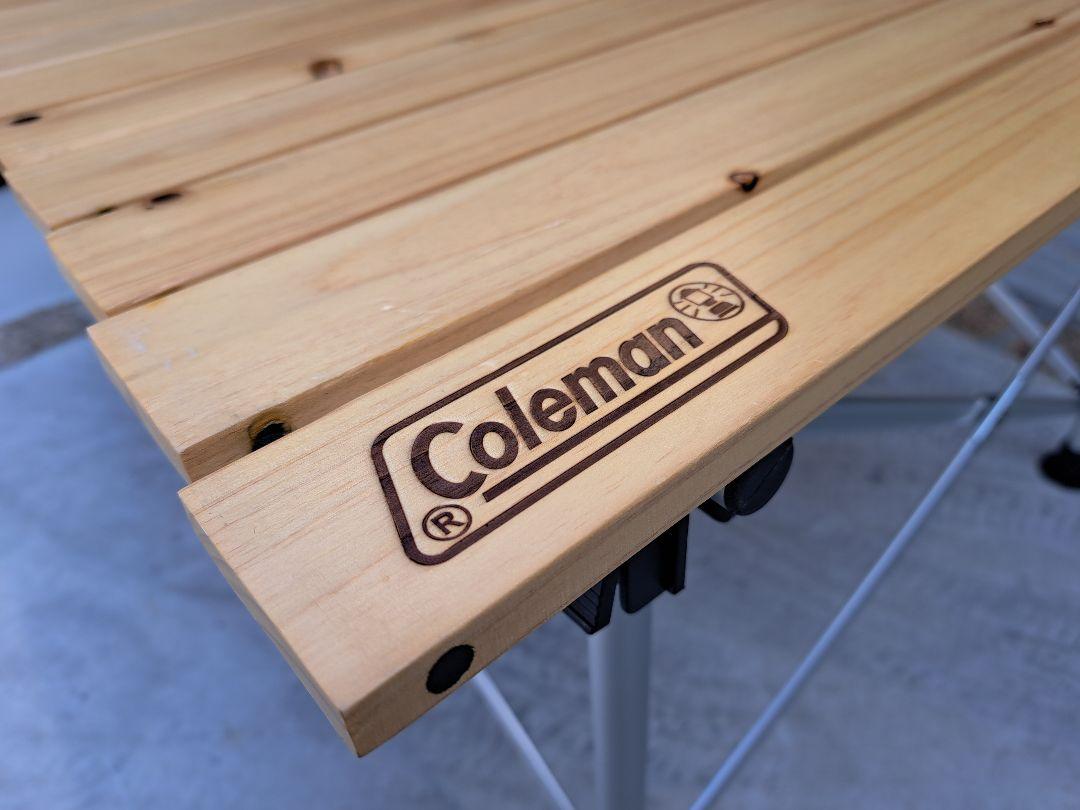 【美品】Coleman　ナチュラルウッドローテーブル　90　【廃盤】