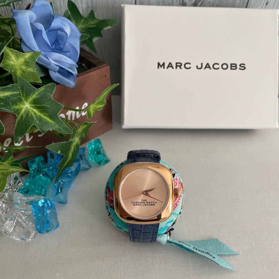 国産品 JACOBSマークジェイコブス 新品】MARC 腕時計 ゴールド クロコ青 時計