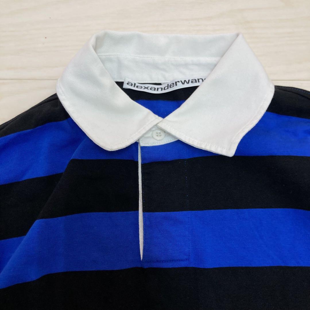 ALEXANDER WANG アレキサンダーワン ブルーボーダーラガーシャツ