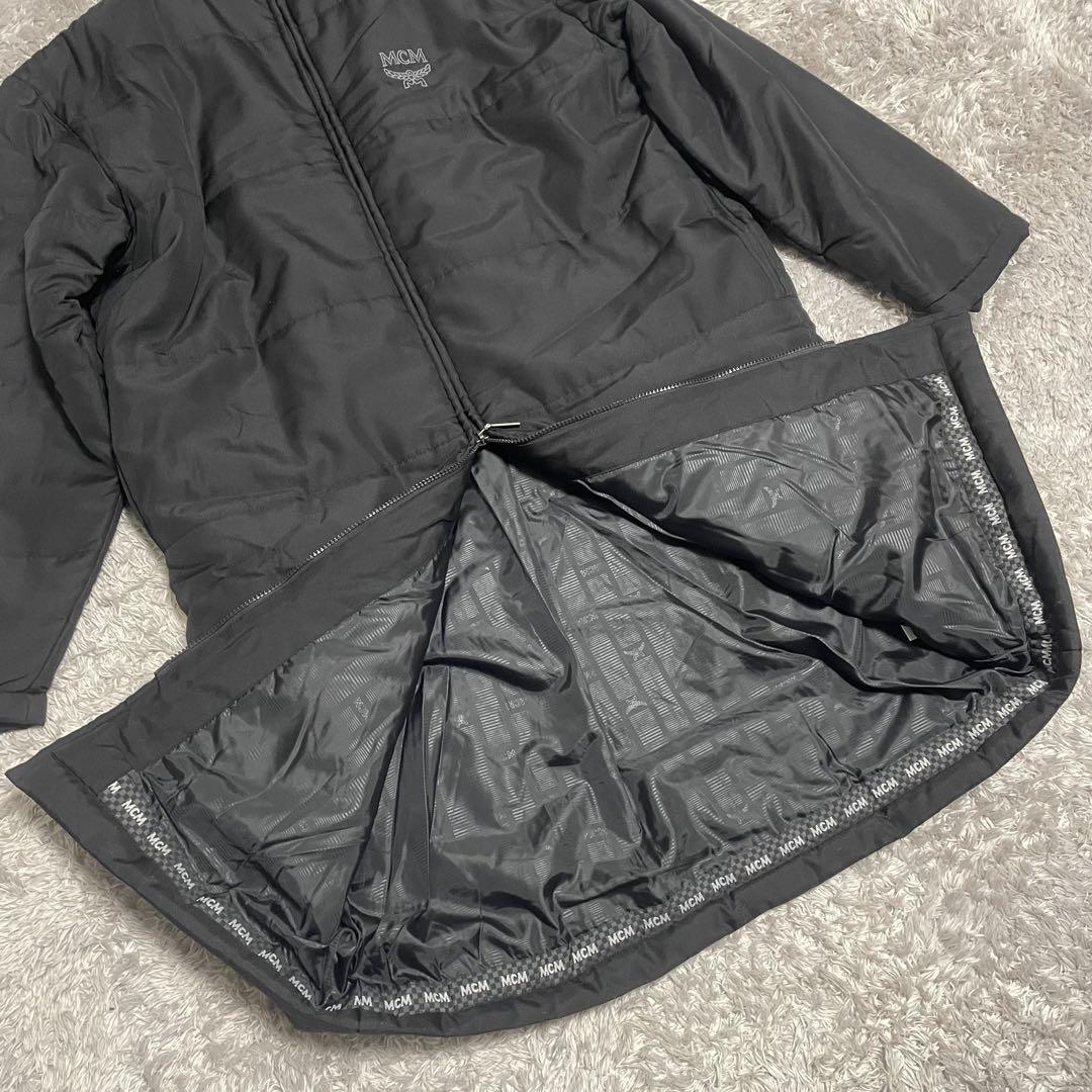 極美品　MCM ロング中綿コート　黒　L