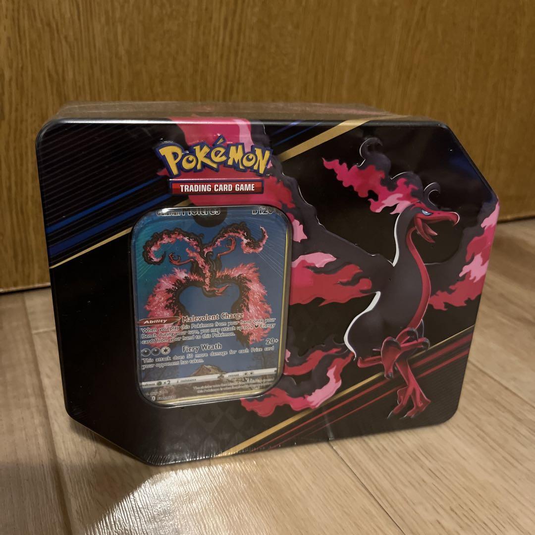 ポケモンカード　ガラルファイヤー　海外版　英語　Tin缶　新品未開封