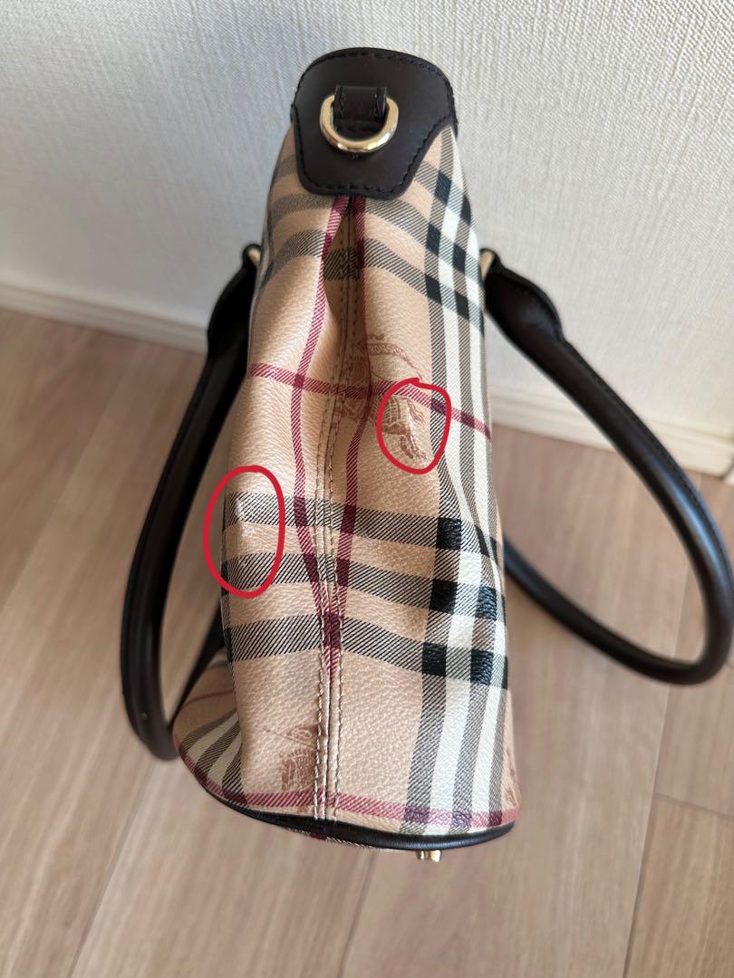 大切な BURBERRYチェック柄ショルダーバッグ バッグ - バッグ