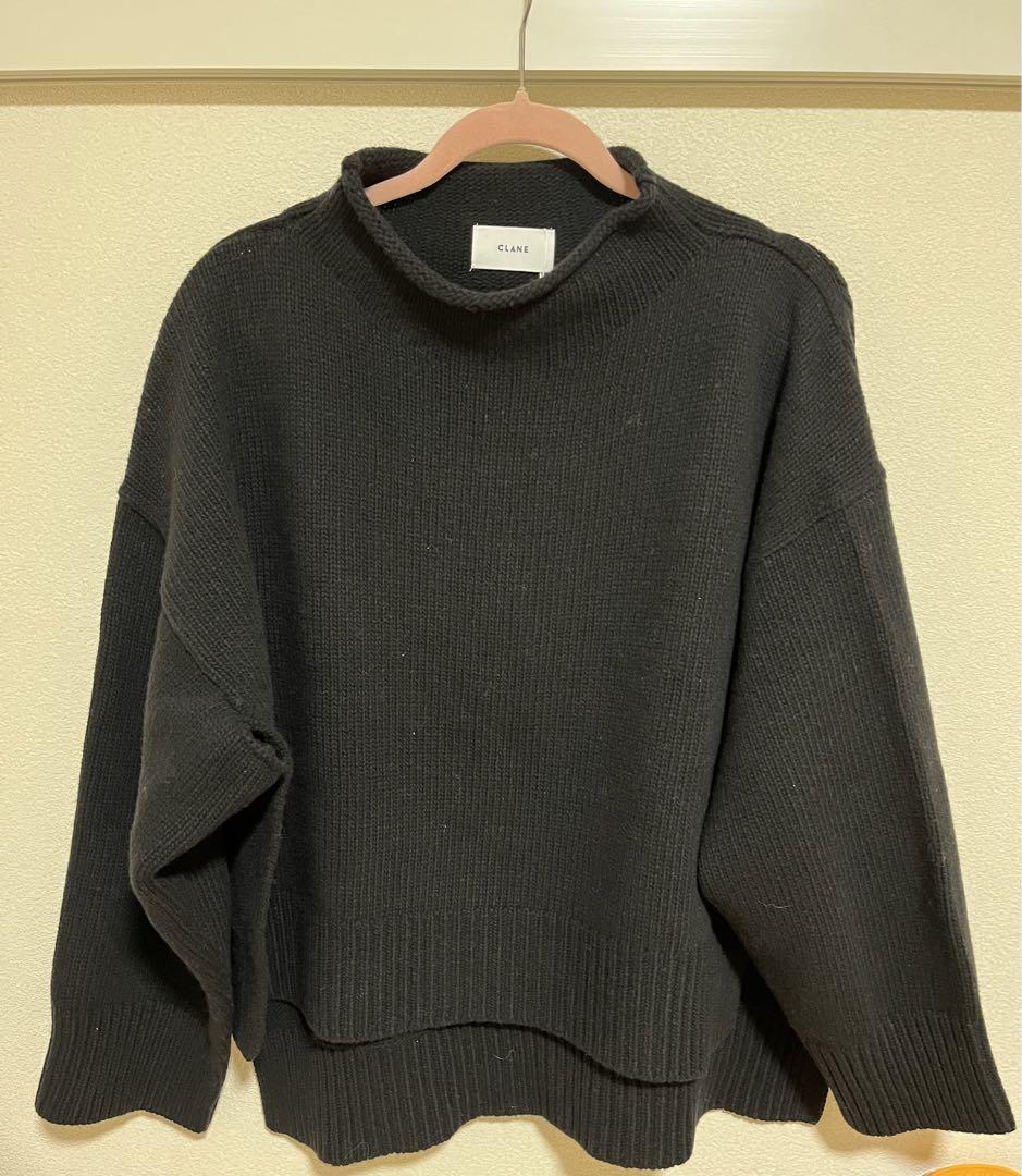 CLANE - 【 CLANE 】SIDE SLIT WIDE CAPE KNIT TOPS CLANE SIDE SLIT WIDE CAPE KNIT TOPS