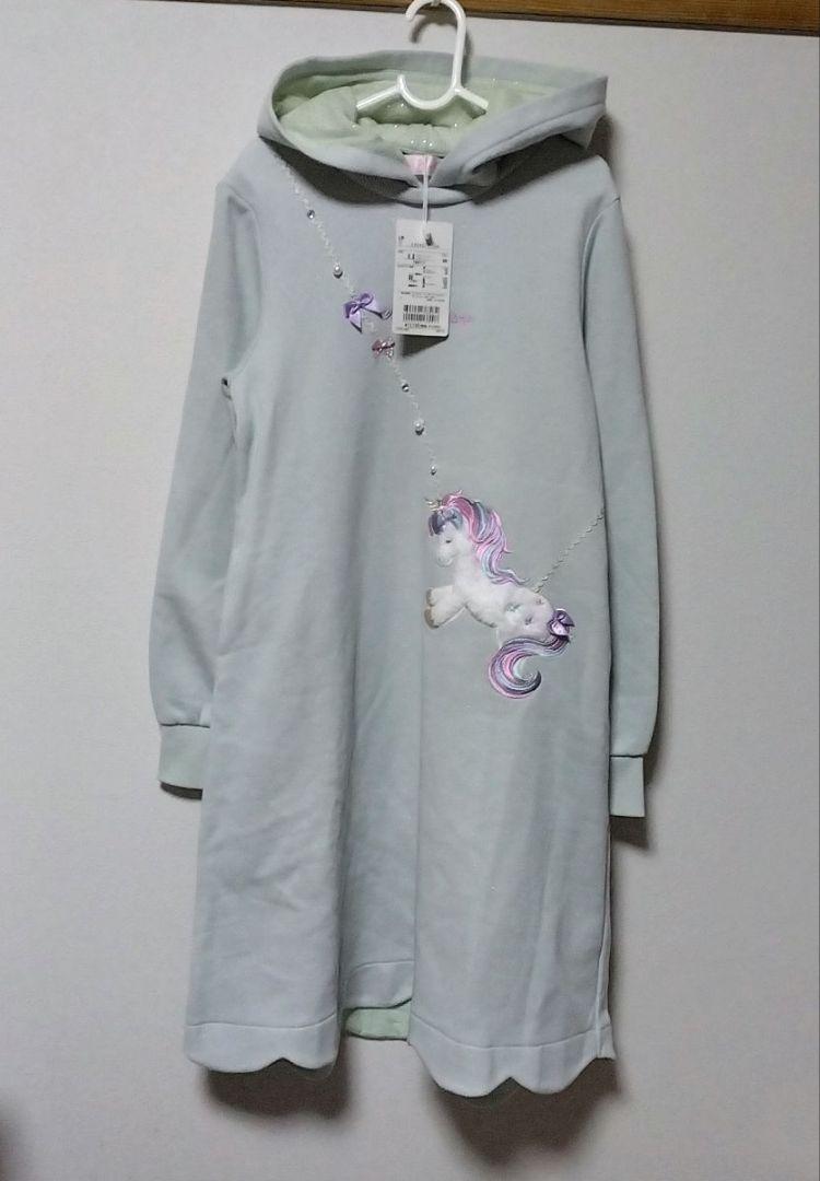 新品】mezzopiano ユニコーン ポシェット風 ワンピース 140