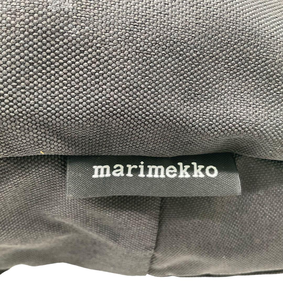 美品 marimekko マリメッコ クロスボディバッグ コルッテリ ブラック