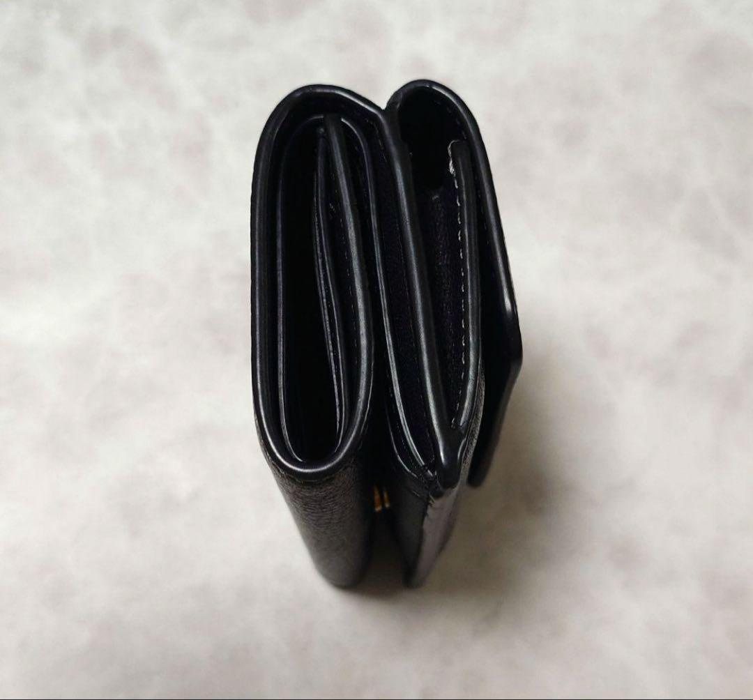 COACH 三つ折財布 Cロゴ トライフォールド　コンパクトウォレット　黒