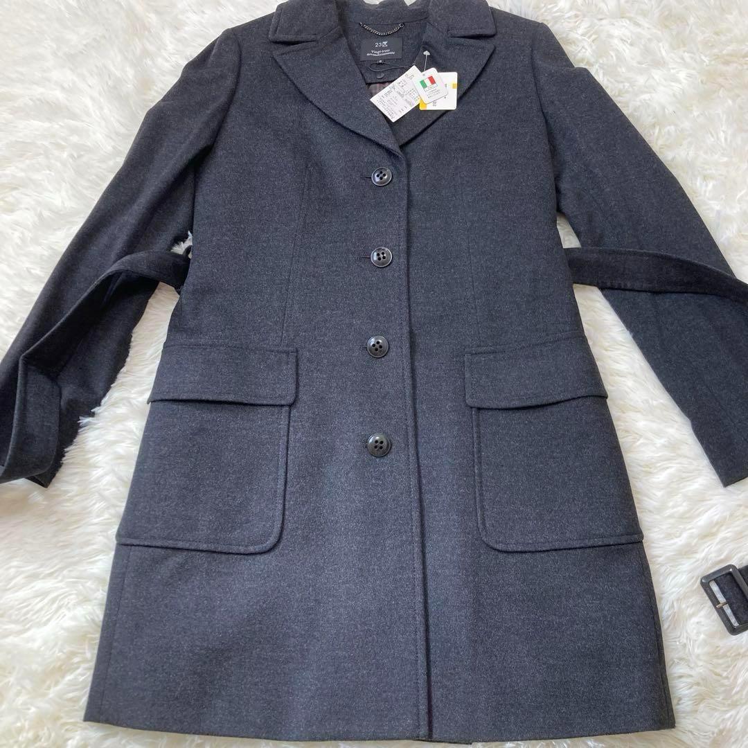 ♡23区♡新品タグ付き ロングコート COLOMBO ライナー付き ウール 40 画像8