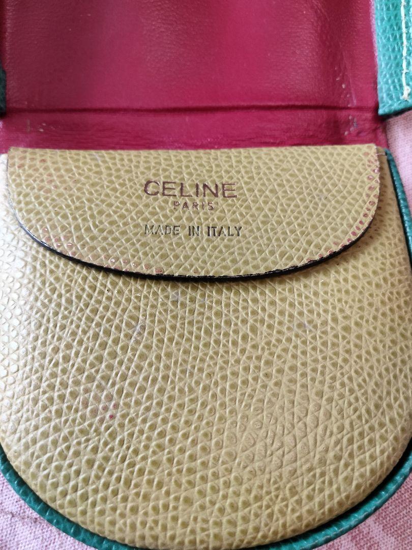 CELINE グリーン コインケース