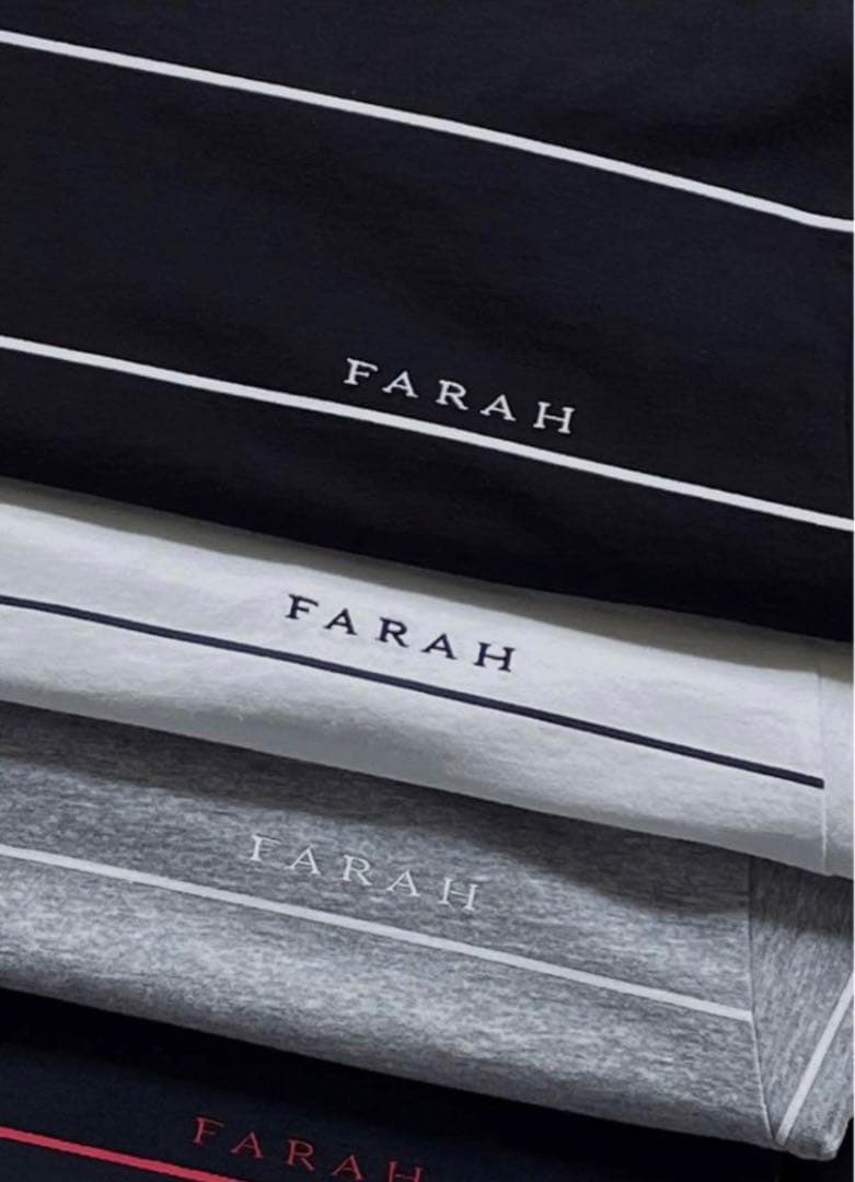 FARAH WAKE PRINTED STRIPED Tシャツ ブラック XLXL LL 1LDK SELECT