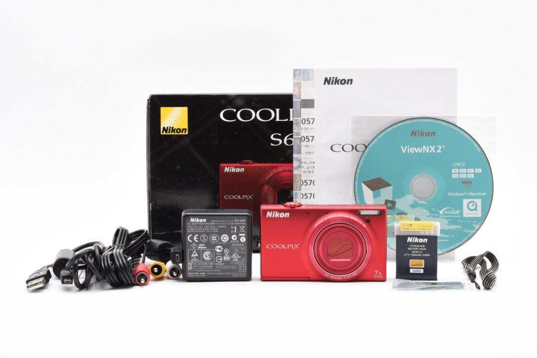 【極美品】NIkon COOLPIX S6100 スーパーレッド　動作確認済