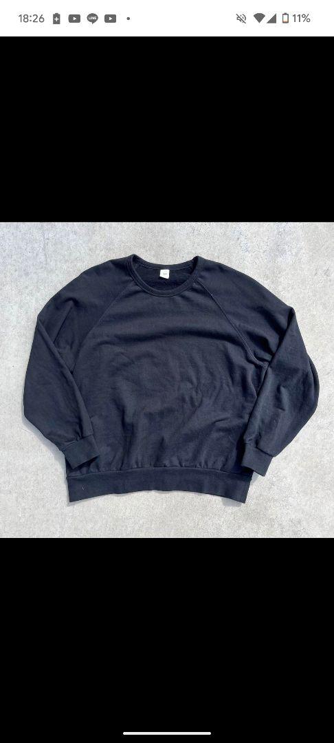 ovy french terry sweat black Lサイズ