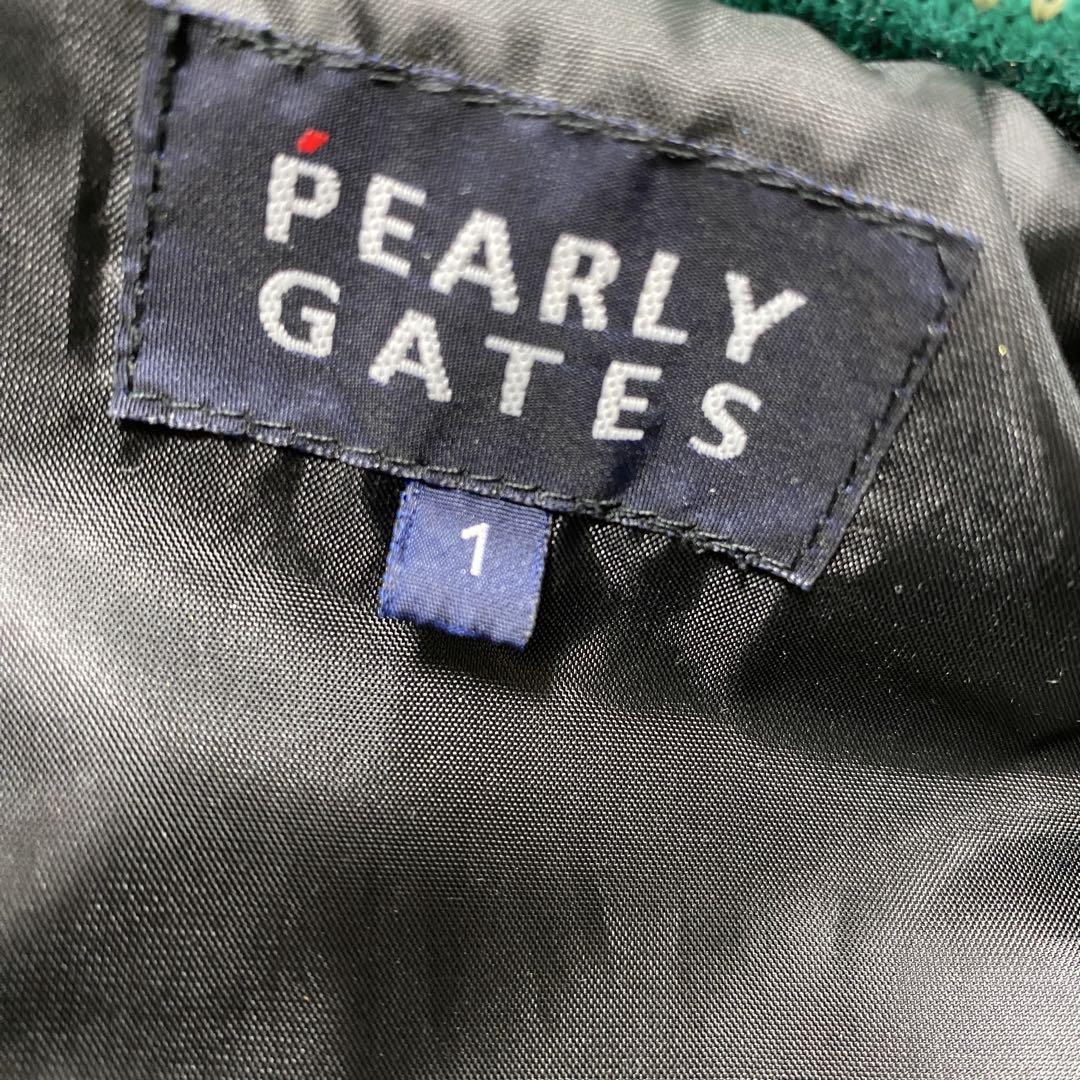 【美品】PEARLY GATES ダウンベスト　M スカル　骸骨　ゴルフ
