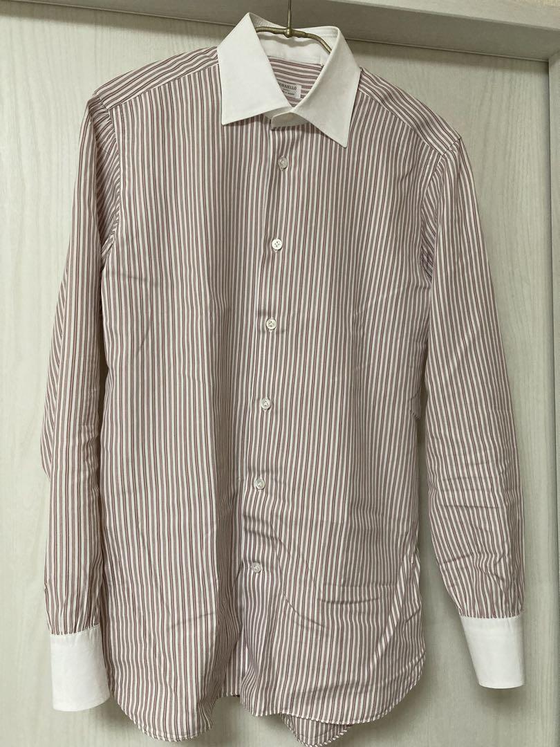 ꧁美品꧂ボリエッロ　ワイシャツ　クレリック　37 ワイドカラー　イタリア製