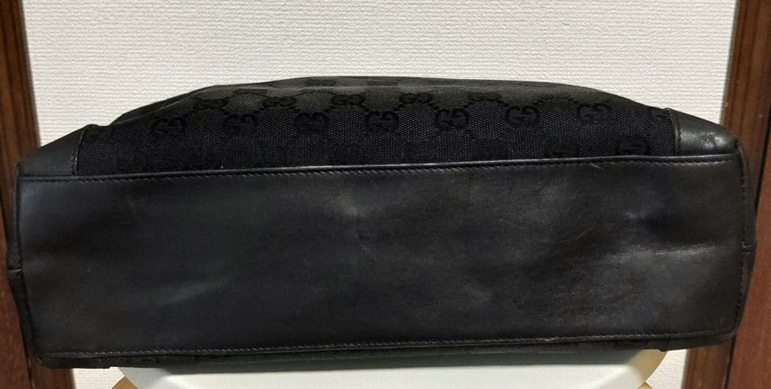 グッチ GG柄 トートバッグ コットン ブラック 総柄 ☆日本の職人技