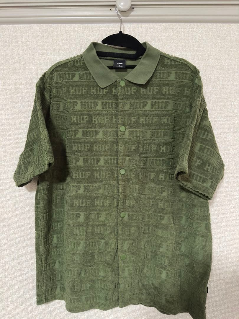 HUFセットアップ 半袖シャツ パンツ オリーブグリーン