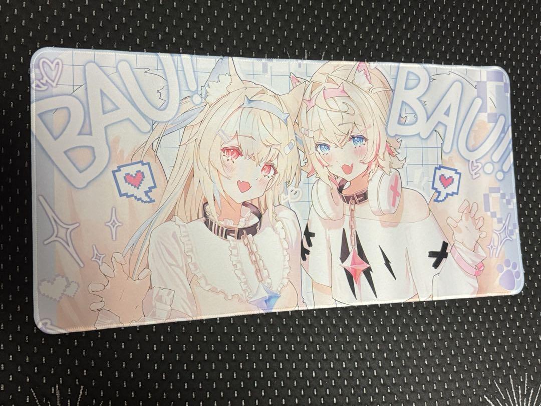 ホロライブ FUWAMOCO. ふわもこ プレイマット デスクマット