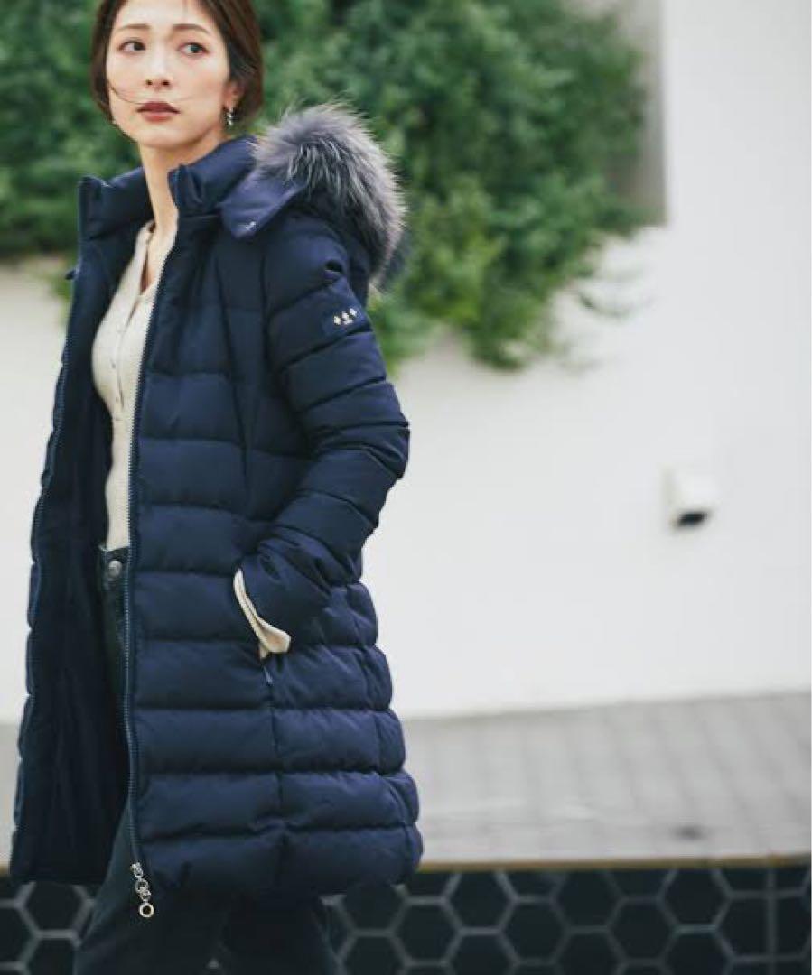 極美品✨タトラス ラビアナ LAVIANA ダウンコート ネイビー 02