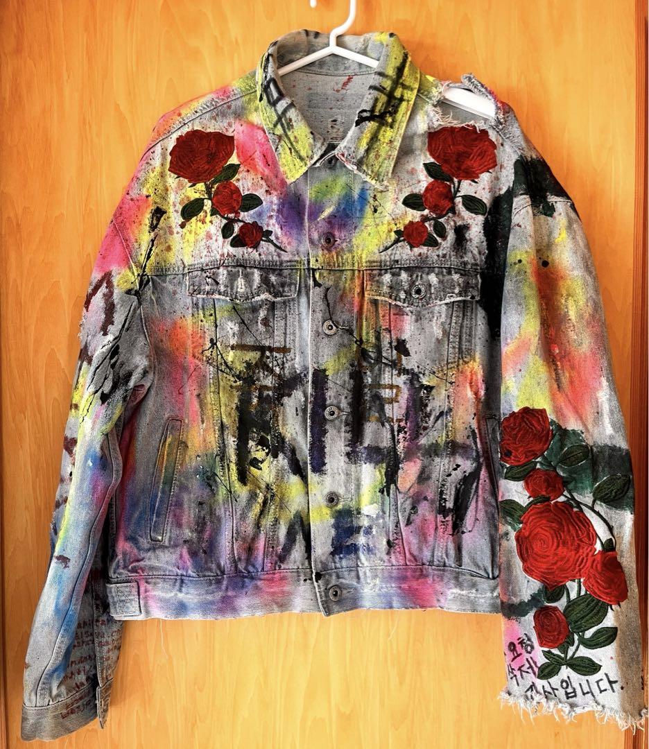 Painted Jacket デニムジャケット ダメージペイントリメイク