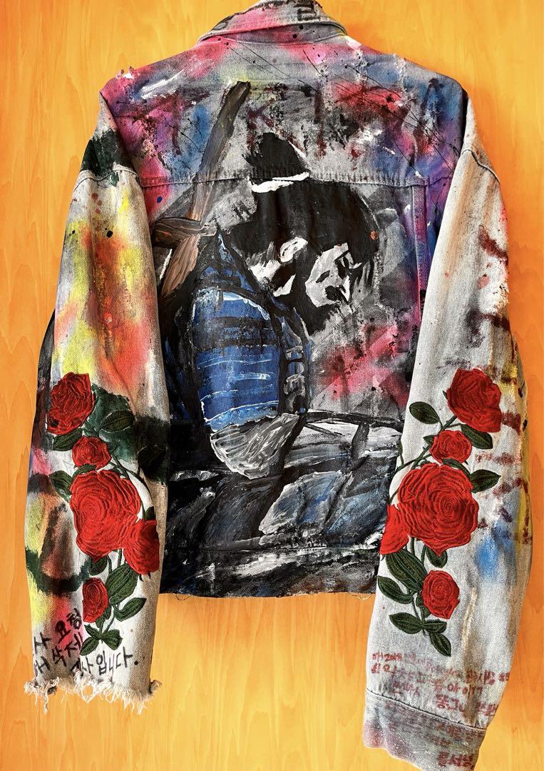 Painted Jacket デニムジャケット ダメージペイントリメイク