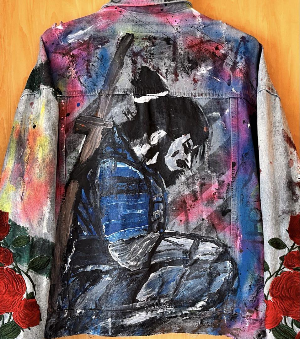 Painted Jacket デニムジャケット ダメージペイントリメイク