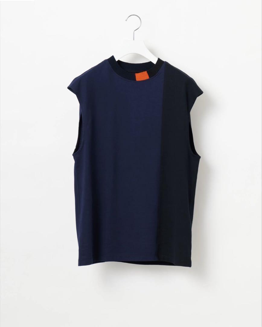 美品★COOHEN★コーヘン★フレンチスリーブカットソー★ネイビー