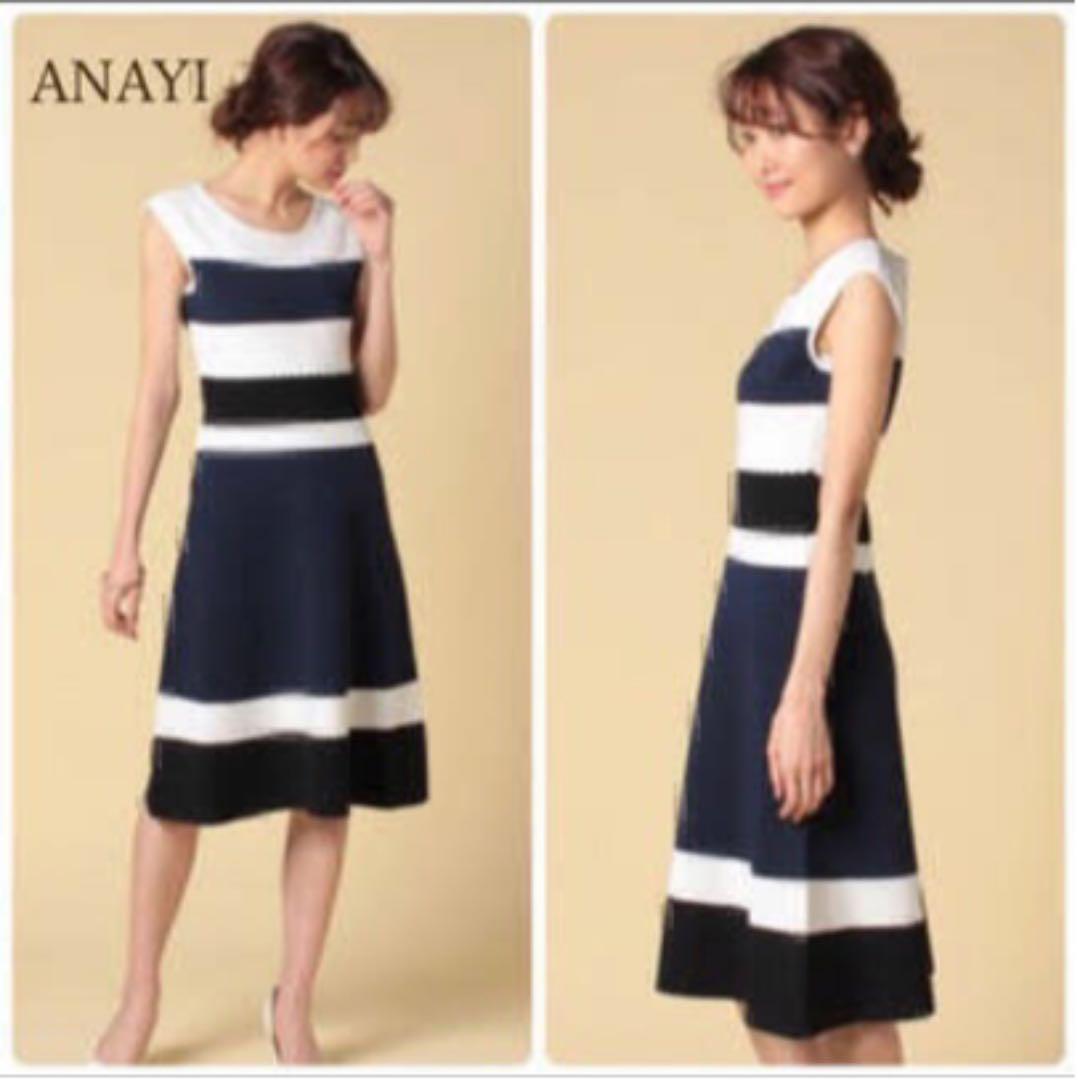 ブラック系,S信頼 ANAYI タックカラーボーダーワンピース ひざ丈ワンピース ワンピースブラック系S ブラック系,S信頼 ANAYI タックカラーボーダーワンピース ひざ丈ワンピース ワンピースブラック系S