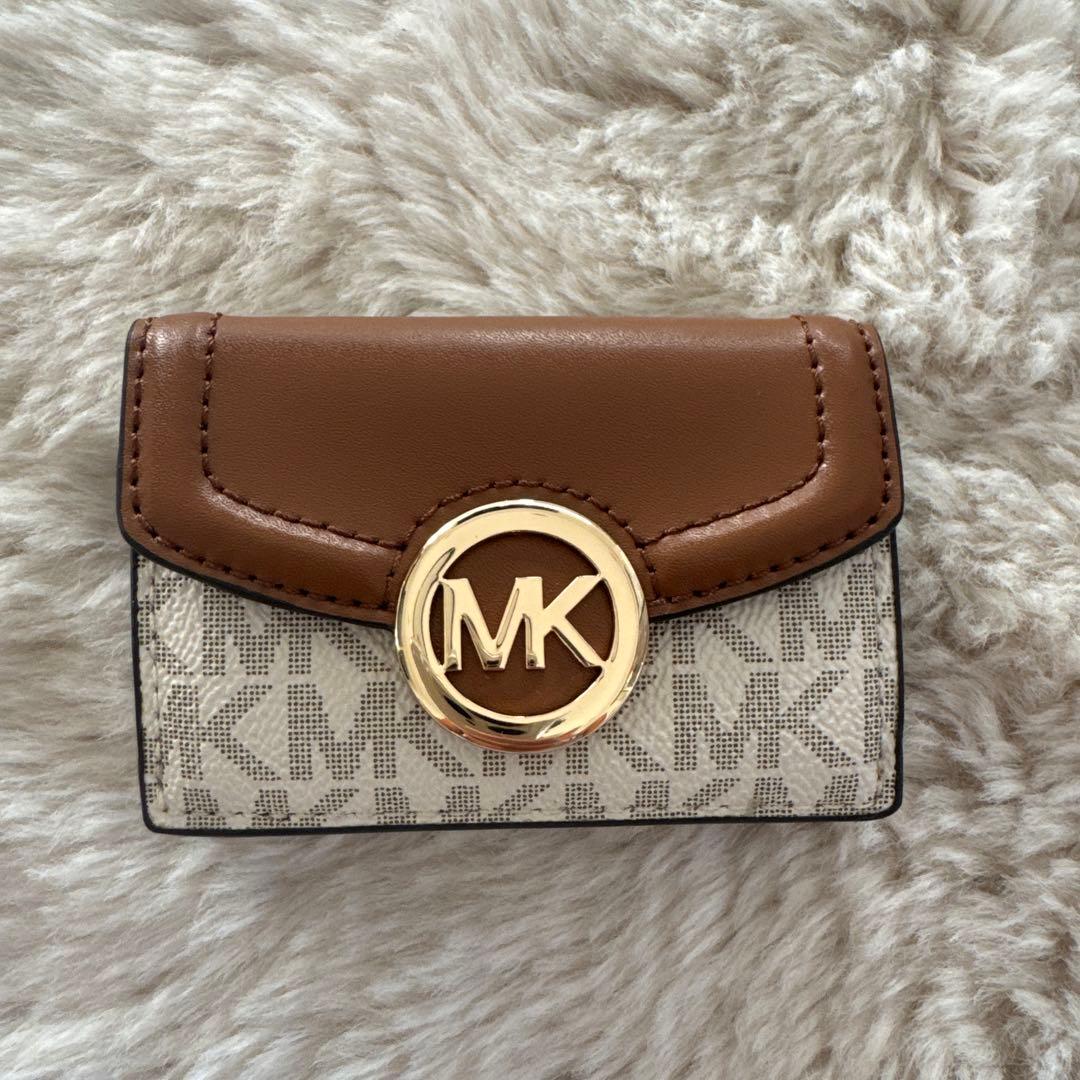 MICHAEL KORS 三つ折り財布 ブラウン ベージュ