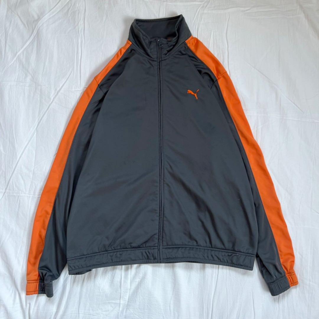 送料無料キャンペーン?】 PUMA プーマ トラックジャケット ジャージ 半額でGETできるお得 プーマ トラックジャケット ベロア ブラウン オレンジ レトロジャージ PUMA ジャージ