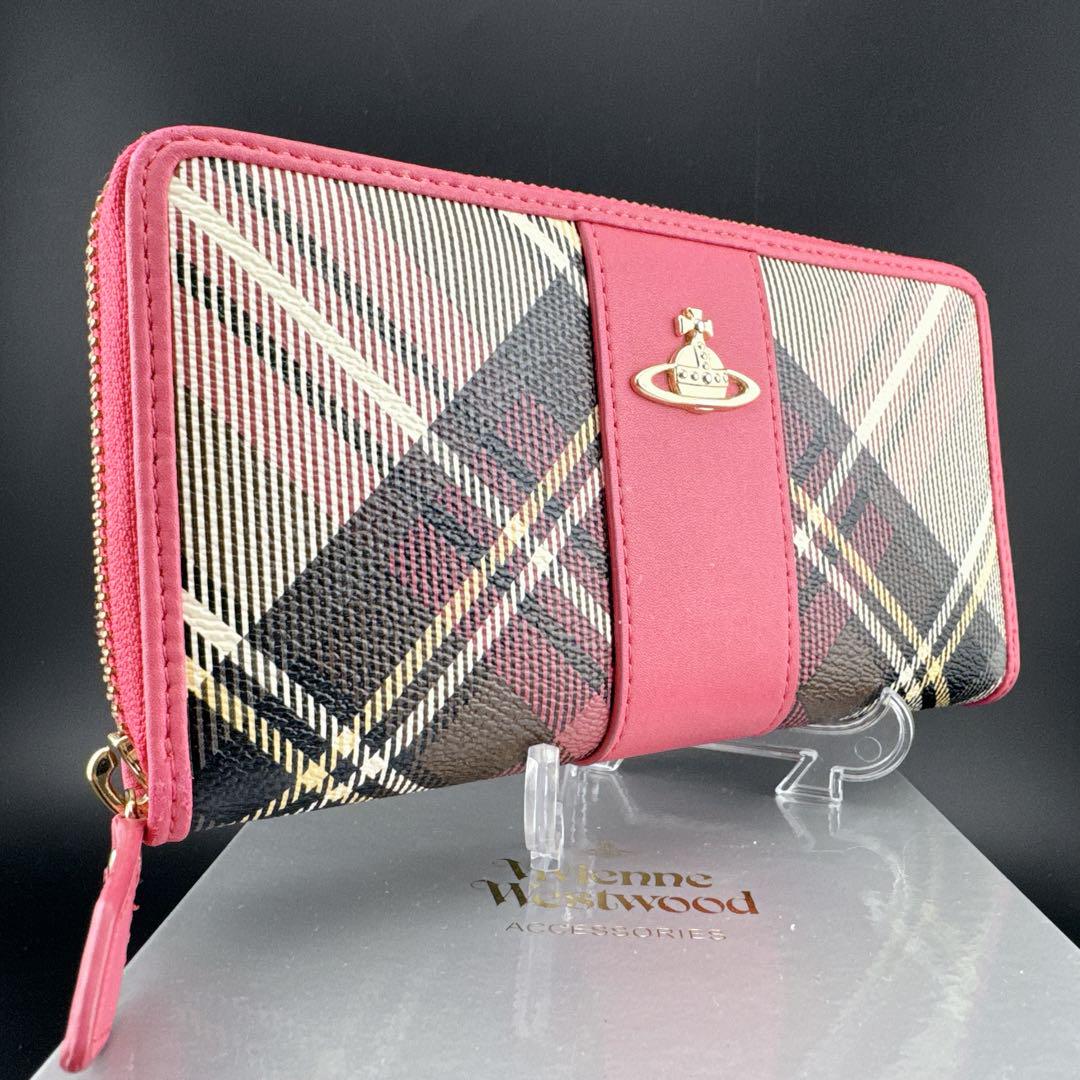 【希少】Vivienne Westwood ラウンドジップ チェック オーブ