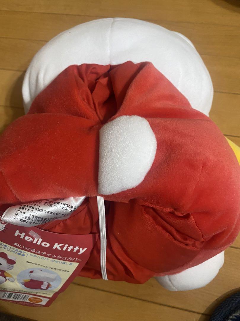 希少　ハローキティ　ぬいぐるみティッシュカバー　2001年タグ付き