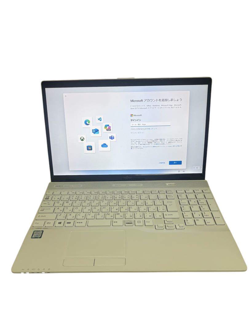富士通 ノートパソコン FMVA49B3WZ Windows11 マウス付き