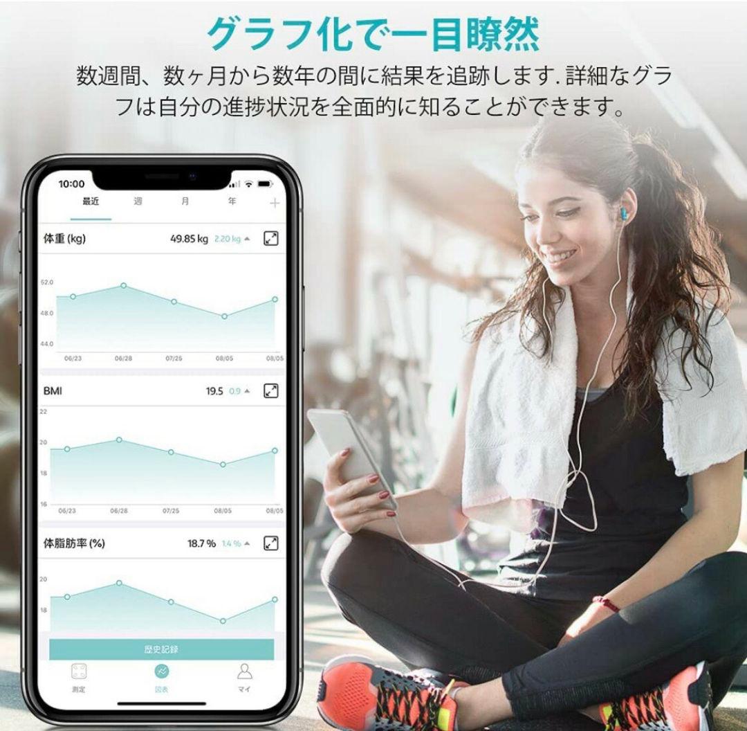 体重計 体脂肪計 体組成計 スマホ連動 多項 指標 高精度 Bluetooth メルカリ