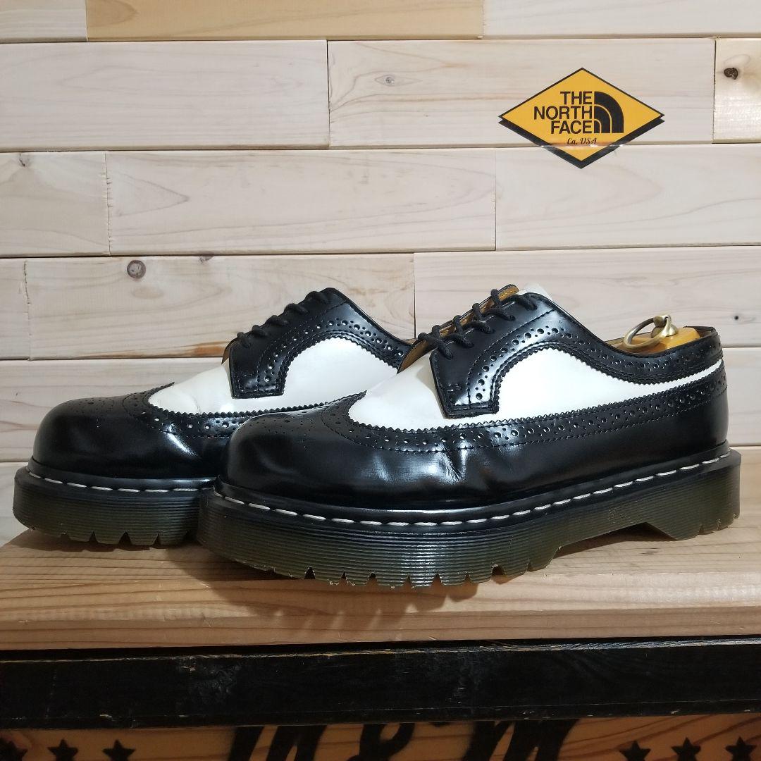 若者の大愛商品 Dr.Martens 美品 ウイングチップ ドクターマーチン 27 厚底 白黒 靴
