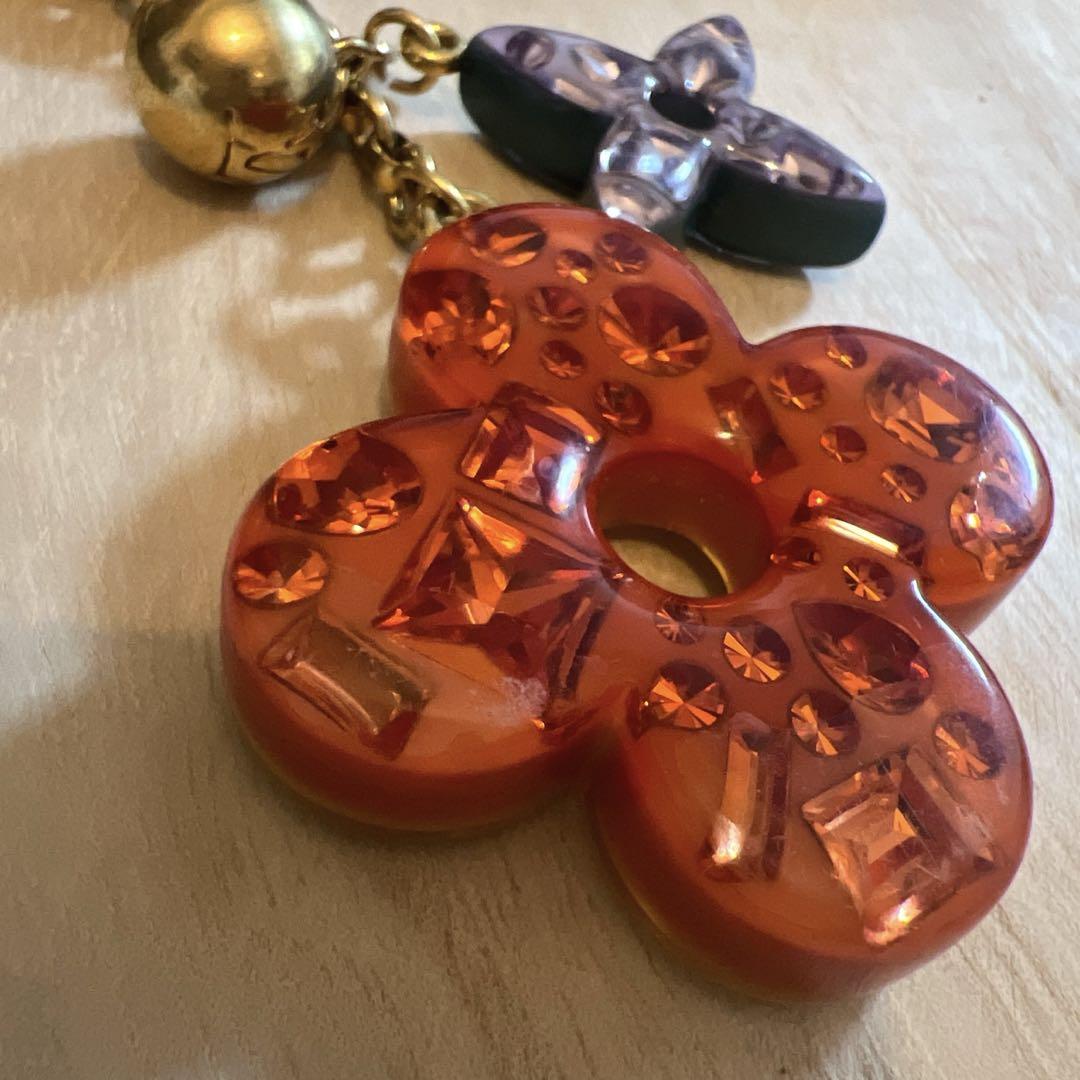 ルイ ヴィトン ビジューサック グラムフラワー バッグチャーム キーホルダー