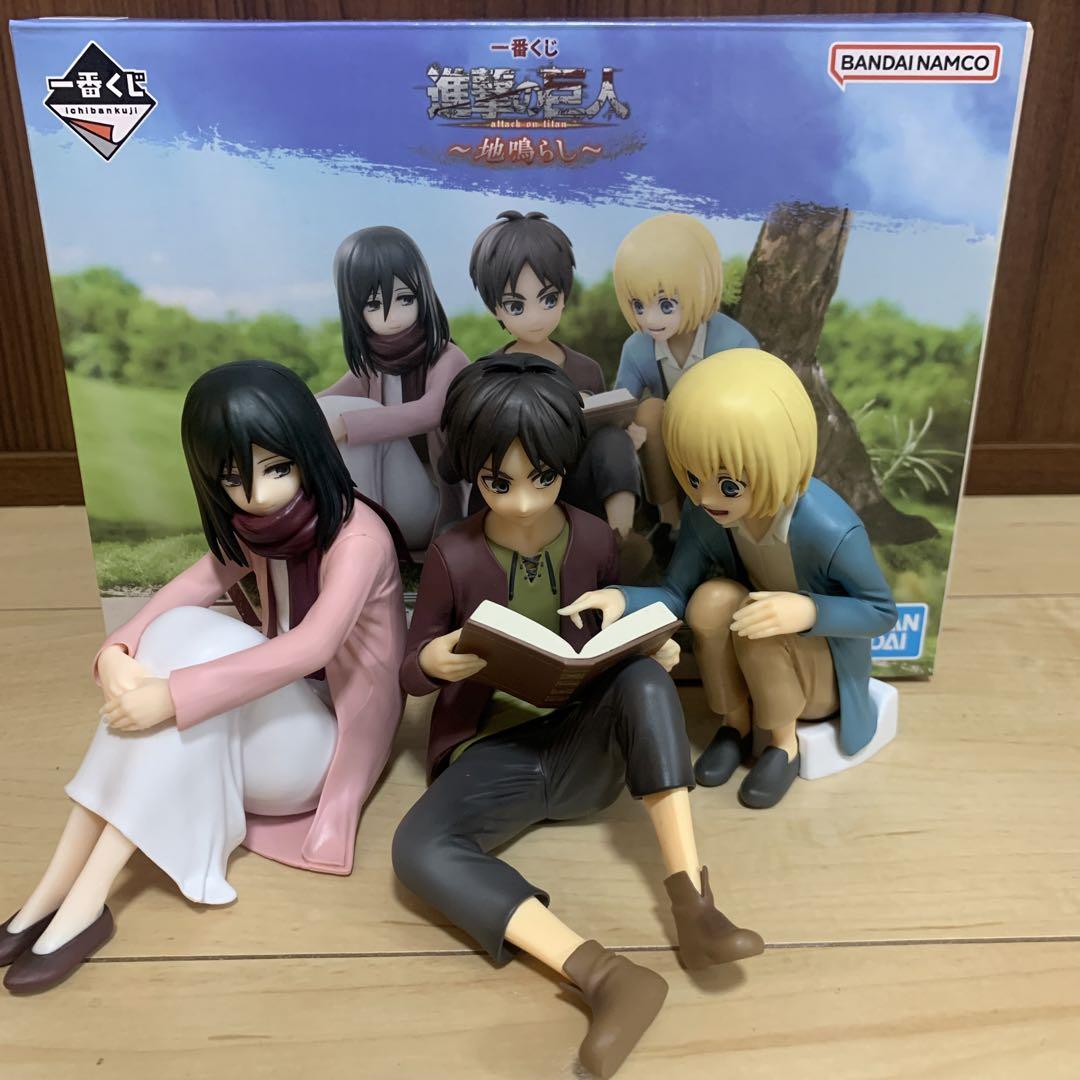 新品 一番くじ 進撃の巨人地鳴らし　A賞 エレン ミカサ アルミン フィギュア 一番くじ 進撃の巨人～地鳴らし A賞 エレン＆ミカサ＆アルミン