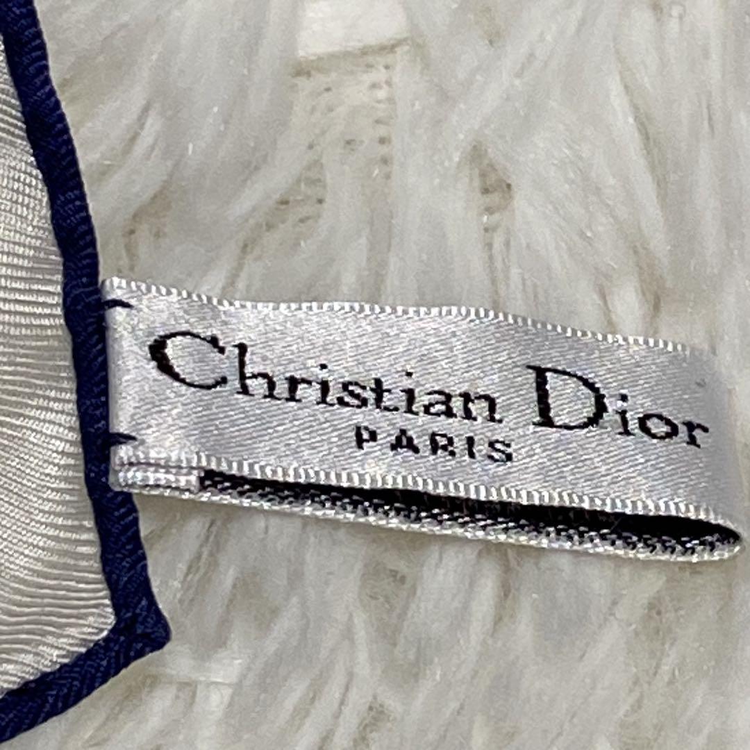 Christian Diorシルクスカーフ 86cm角青い薔薇