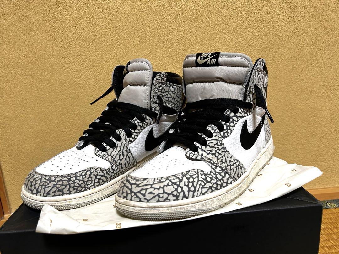 Nike Air Jordan 1 High ホワイトセメント(箱付)