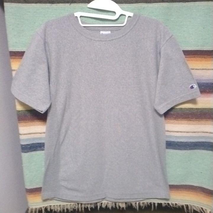 チャンピオンリバースウィーブ半袖スウェットTシャツ　T1011　無地　グレー