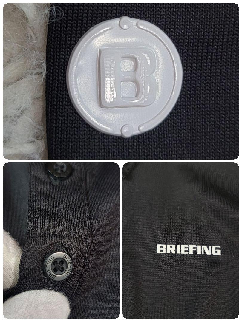極美品 BRIEFING ポロシャツ ゴルフウェア ロゴプリント