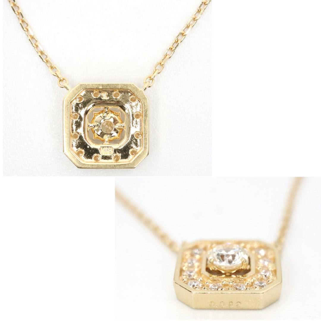 ヴァンドーム青山 K18 ダイヤ 0.06ct/0.092ct ネックレス