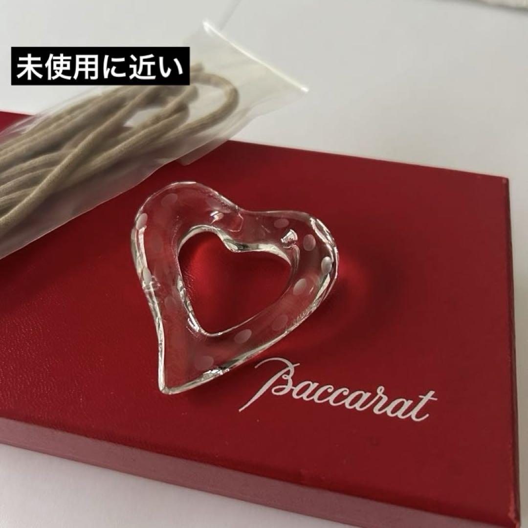 Baccarat バカラ　クリスタル ハート型 ドット　ネックレス